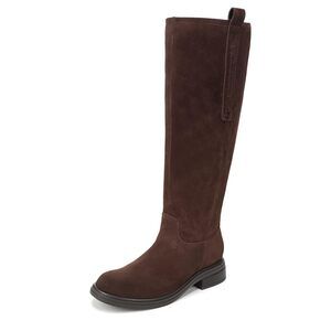 Naturalizer Womens Ontime Wide Calf Knee High Boot Chocolate Brown Suede 11 W